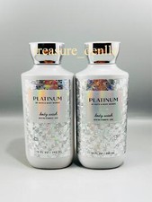 Bath  Body Works Platinum Body Wash Shower Gel 10oz Set of 2 New