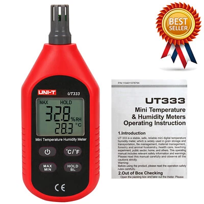 . UT333 Thermometer Digital Mini Temperature Humidity Hygrometer Meter - Image 1 of 4