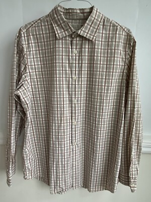 Banana Republic Classic Fit Men's Long Sleeve Dress Shirt XL BROWN PLAID |  eBay