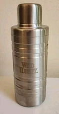 Stainless Steel Wild Turkey Whiskey Small Cocktail Shaker Mixer 6.5" Tall