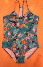 SALE Speedo Girls Swimsuit Extra Large One Piece Bird Parrot Beach Tropical