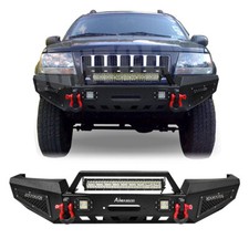 Aaiwa Front Bumper For 1999-2004 Jeep Grand Cherokee Wj Wwinch Plate Lights Aaiwa Front Bumper For 1999-2004 Jeep Grand Cherokee Wj Wwinch Plate Lights