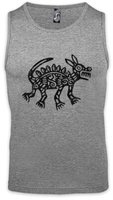 Aztec Dog Herren Tank Top Aztecs Azteken Inka Maya Mayans Mayas Tattoo Atzteken