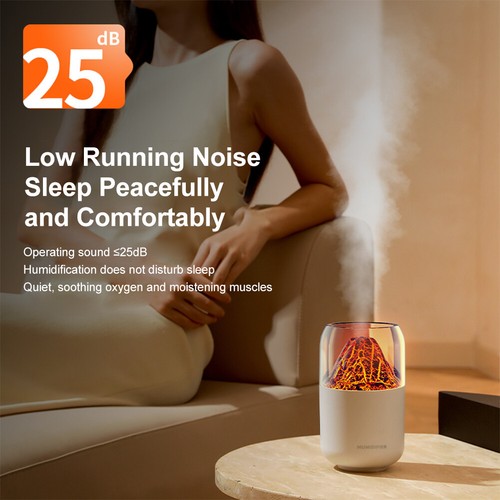 Portable Air Humidifier Small Quiet USB Car Volcano Aroma Diffuser For Car Home - 第 12/18 張圖片