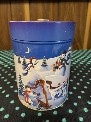 Vintage Lambertz Musical Tin Germany Wind Up Plays Jingle Bells