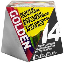 Golden Acrylic Explorer Artist Paint Set 14 Pc Colors Mediums