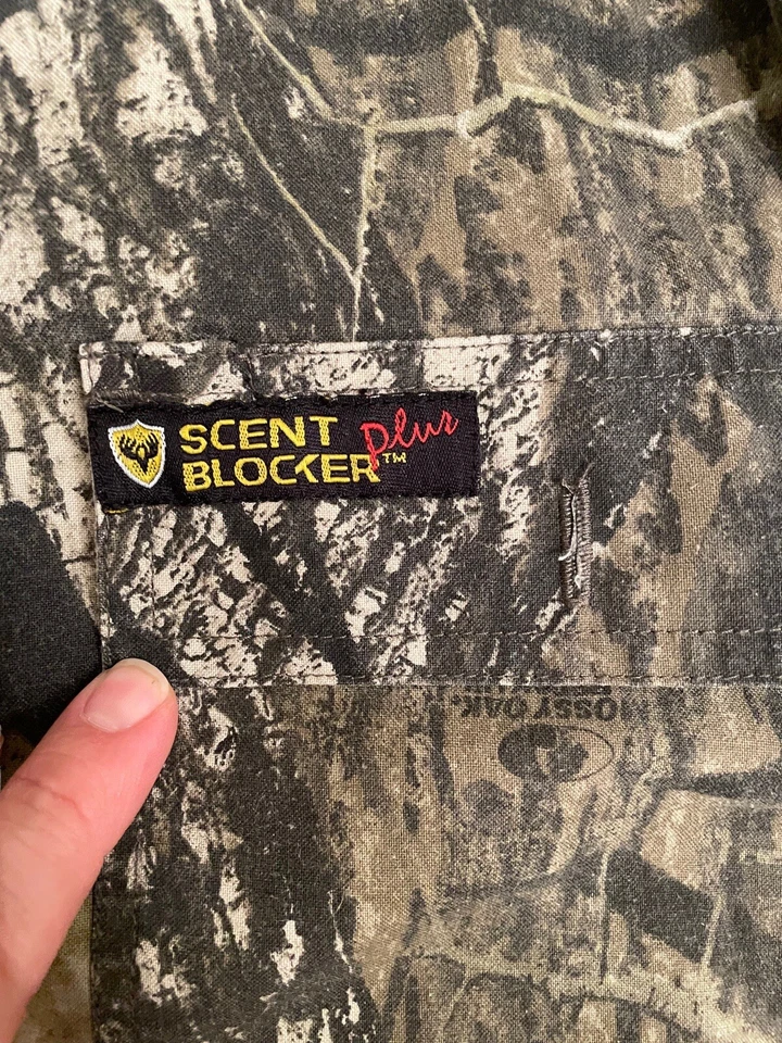Scent Blocker Plus Hunting Coat Jacket RealTree Hardwood Camo Mens L - Image 3 of 4