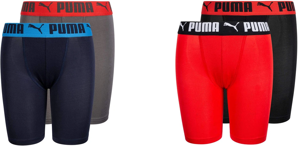 PUMA Boys Long Leg Performance Boxer Brief Underwear 2 Pack eBay