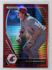 2021 Panini Prizm Draft Picks Kyle Manzardo Red & Purple Hyper Prizm #PDP63 Rays