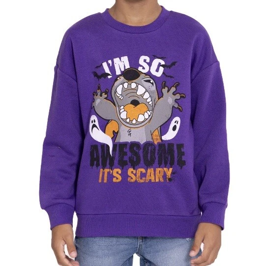 Disney Lilo and Stitch Niños Halloween Gráfico Sudadera Pequeña 6-7 Nueva con Etiquetas Foto 2 de 4