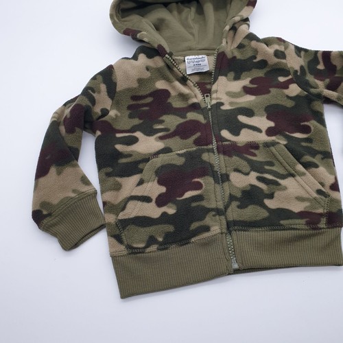 Garanimals Child 24M Boys Camouflage Hoodie Youth Sport Full Zip Sweatshirt - Picture 2 of 9