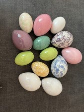 Pastel  Speckled Colorful Ceramic Easter Eggs Lot Of 13 Multi sized