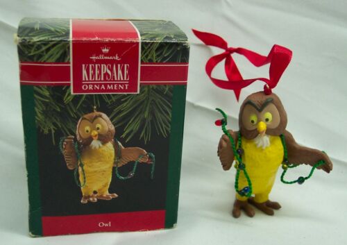 Vintage 1990's Hallmark Keepsake Winnie the Pooh OWL CHRISTMAS TREE ORNAMENT - 第 1/5 張圖片