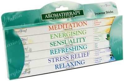 Stamford AROMATHERAPIE Räucherstäbchen Geschenkpackung 6er Set verschiedene Raumdüfte