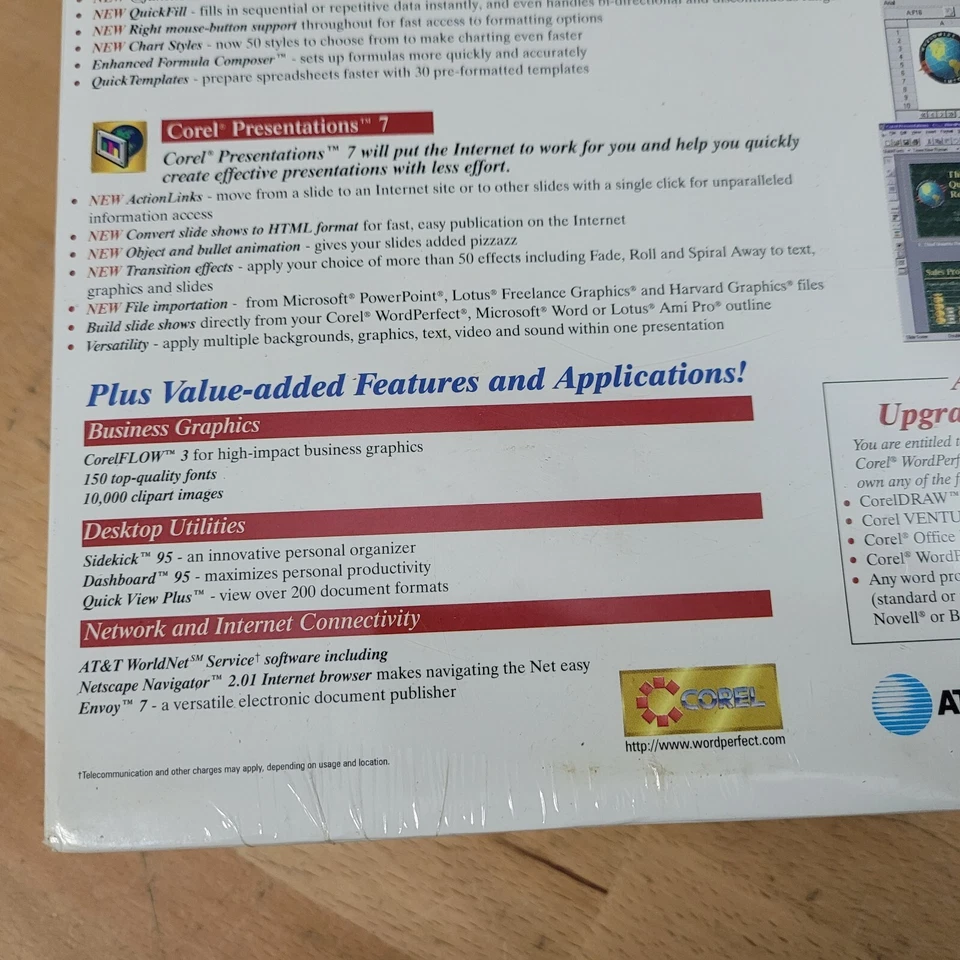 COREL WORDPERFECT SUITE 7 (NEW IN SEALED RETAIL BOX) for WINDOWS 95 on CD 32 Bit - Image 3 of 4