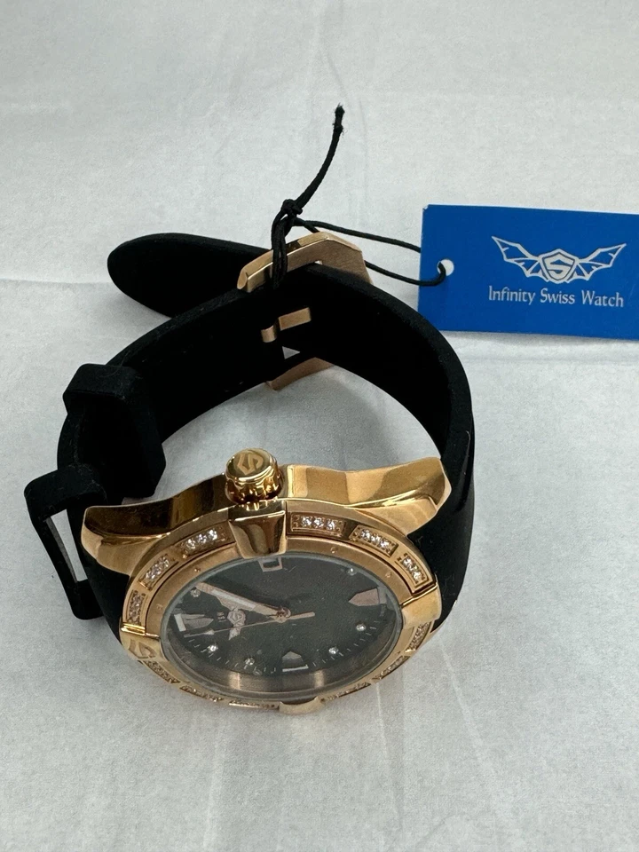 Reloj ISW para mujer Infinity Swiss cuarzo cristal acentuado nácar correa Foto 2 de 3