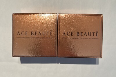 X2 Ace Beauté Effortless Radiance Loose Setting Powder   Medium   0.21 Oz   NIB