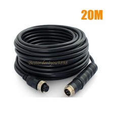 20m 65FT 4Pin Video Extension Cable Wire For Car Truck Rear View Camera Monitor