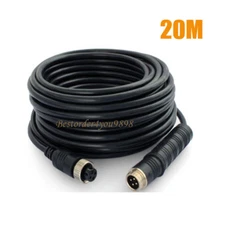 20m 65FT 4Pin Video Extension Cable Wire For Car Truck Rear View Camera Monitor