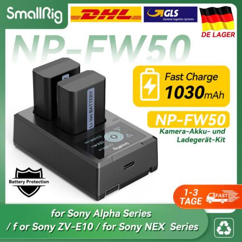 SmallRig NP-FW50 Battery Charger Set for Sony ZV-E10 for Sony Alpha Series 3818 - Picture 1 of 8