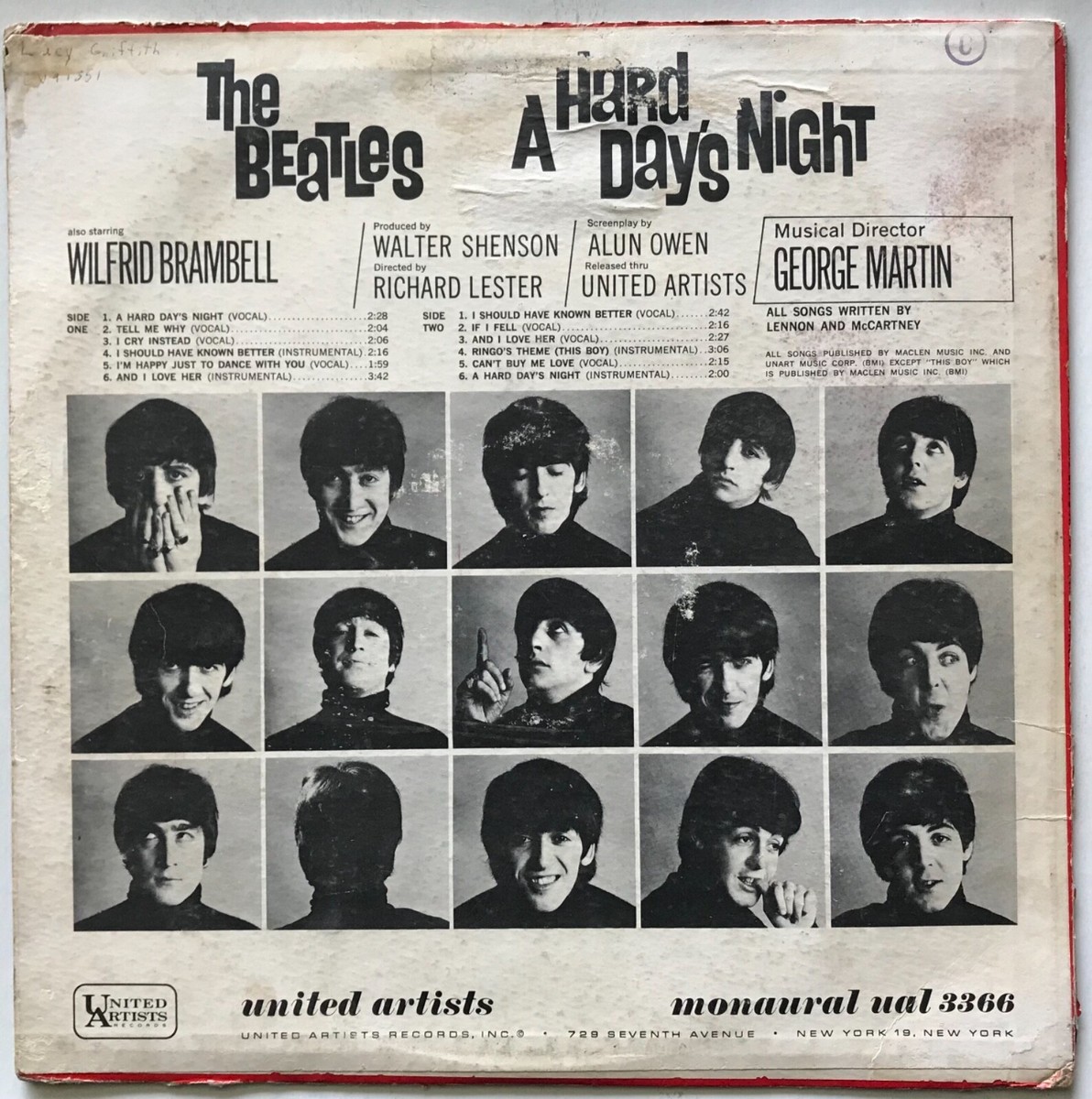 激レア　インドMONO 初盤 “A HARD DAY’S N IGHT\" LP 激レア インドMONO 初盤 “A HARD DAY'S N IGHT