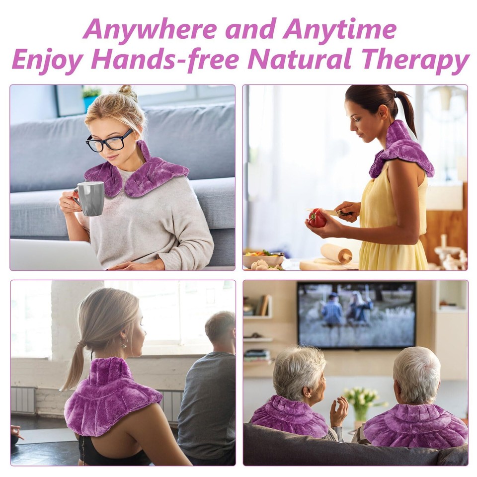 Microwavable Heating Pad for Neck Shoulders and Back, Microwave Heated