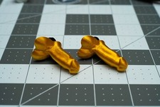 3DMelty - TWO Gold Croc Cock Dick Prank Novelty Adult Charm  Valve Cap 2 in 1