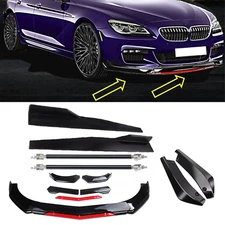 For BMW 6 SERIES M Front Bumper Lip Splitter Spoiler Body Kit + Side Skirt A