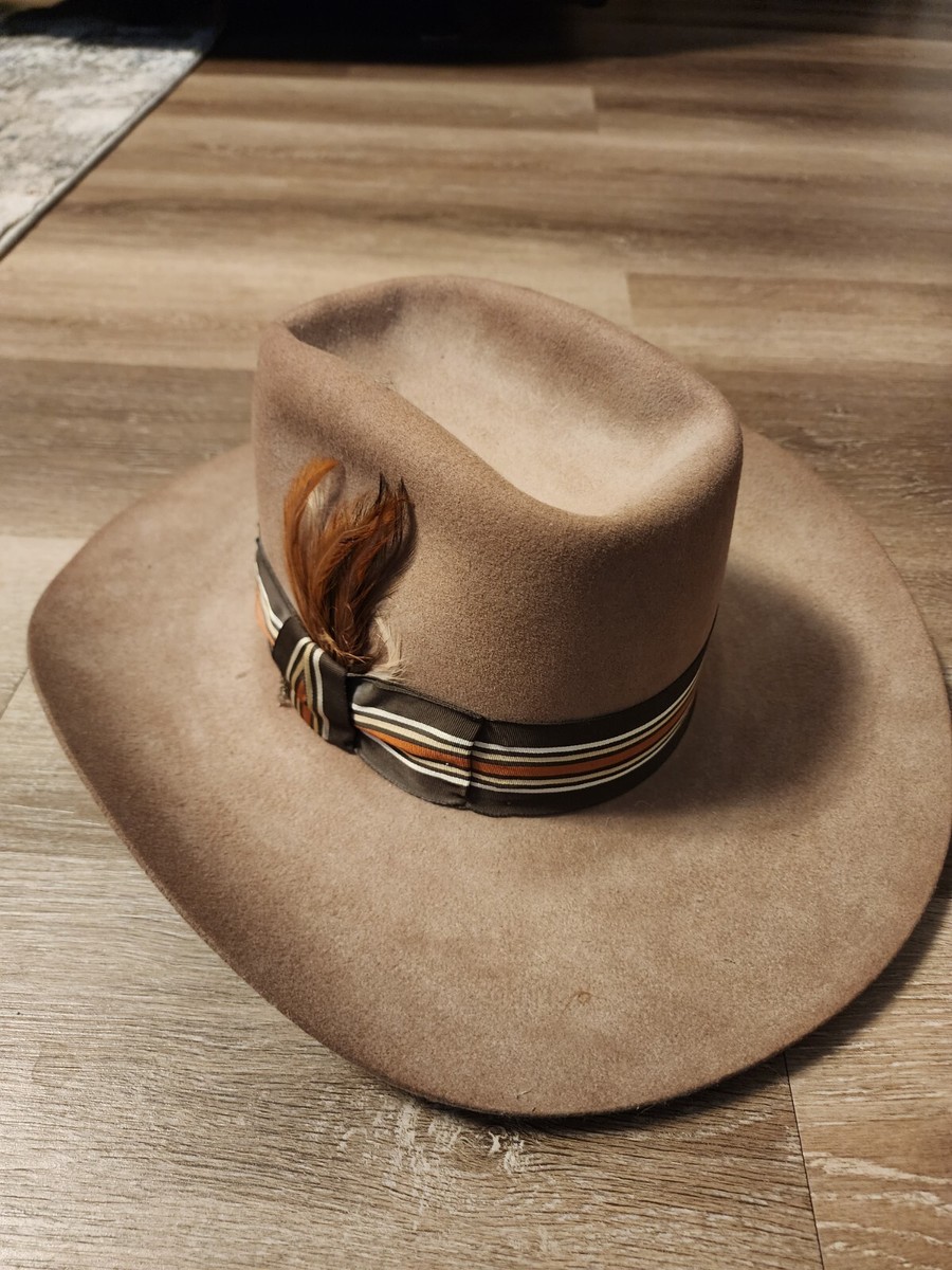 Vtg American Hat Co. Maxi Felt Pure Wool Cowboy Hat Size 6 7  display picture 2