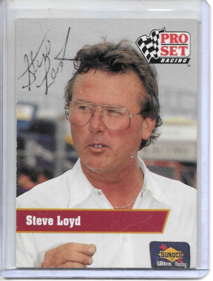 Robby商品　カードのあれ Steve Loyd signed 1991 PRO SET trading card #81 NASCAR Crew Chief