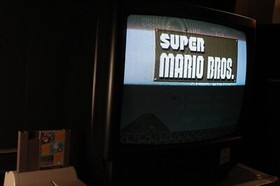 Nintendo Super Mario Bros Duck Hunt World Class Track Meet NES vintage game 1990