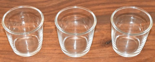 Candle Making - 3 x Glass Jars Tumblers (H7cm, Dia 6.5cm) - Clear Glass - EUC - Picture 2 of 3