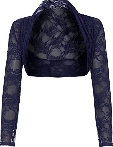 Womens Cropped Lace Shrug Ladies Bolero Plus Size Cardigan Top Size 8-26