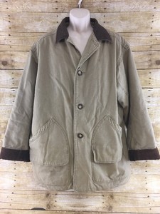 Vtg American Eagle Canvas Barn Jacket Men Large Sherpa Lined Chore