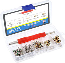 51Pcs Car Air Conditioner Valve Core Schrader Valve Cores Accessories A/C R12...