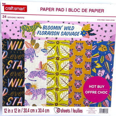 12x12  Paper Pad CraftSmart Bloomin' wild