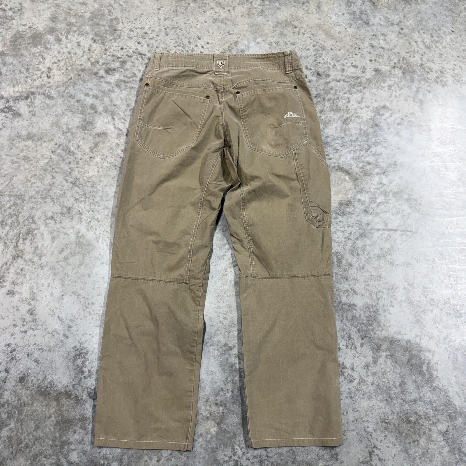 Kuhl Revolvr Pants Mens 32x29 Beige Canvas Hiking Travel Outdoor Workwear