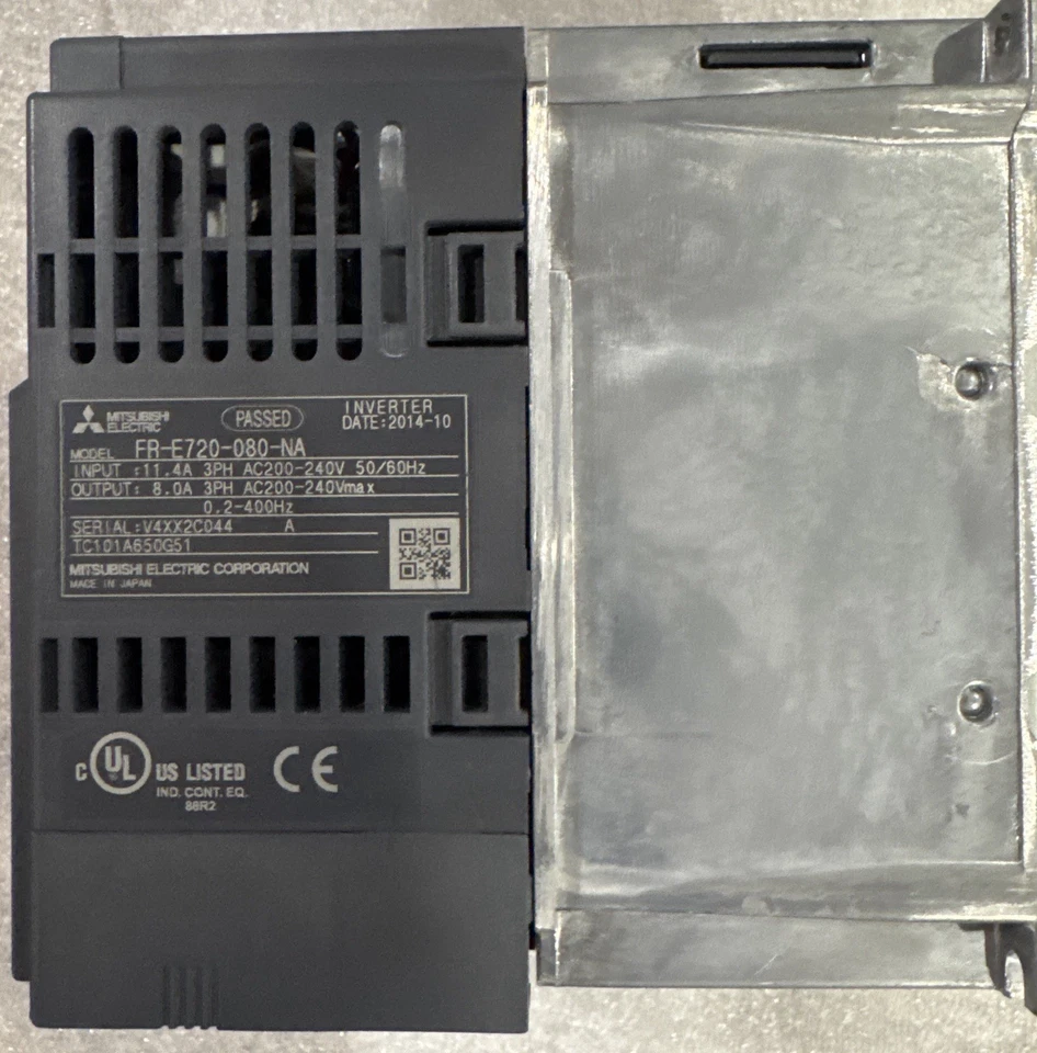 Mitsubishi FR-E720-080-NA E700 Inverter VFD 3-Phase 200V 8A Drive - Image 3 of 3