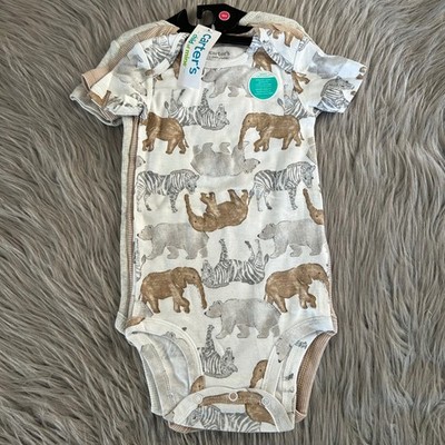 Carter's Child Of Mine Bodysuits Baby Boys Size 18 Months Three Piece Cotton