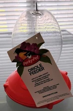 Perky Pet Oriole Bird Feeder w/ 4 ports Adjustable Perch Stand 32 oz Bottle NEW