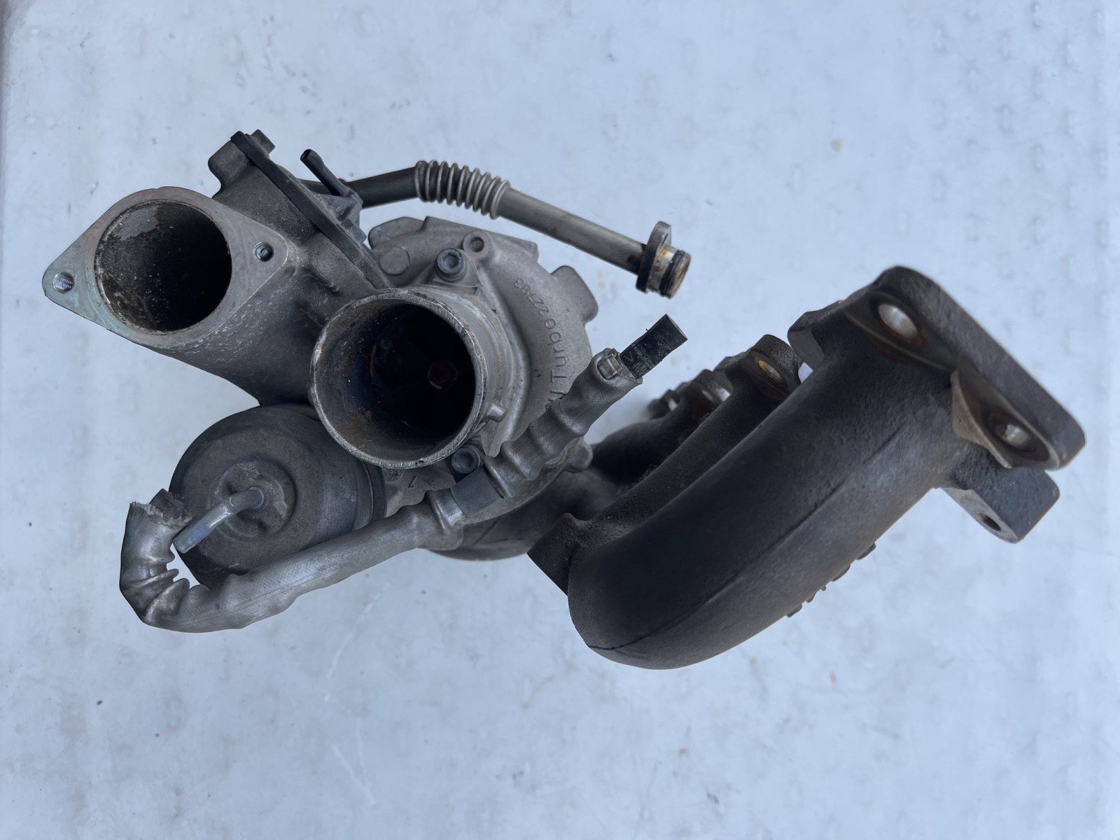 2014 MASERATI QUATTROPORTE GTS FRONT TURBOCHARGER EXHAUST MANIFOLD LEFT SIDE OEM