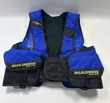 US Divers Aqua Lung Calypso Scuba Diving Blue Buoyancy BCD Vest Size Small