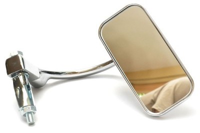 Universal Chrom Lenkerendenspiegel, rechteckiges Glas, 7/8'' Lenker