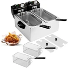5000W 8 L Electric Deep Fryer Portable Dual Tank Basket Commercial Restaurant