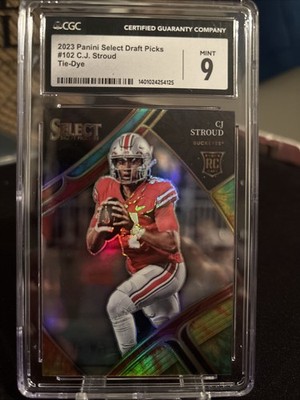 C.j Stroud Select Tie-dye Draft Picks CGC 9 Jersey Match 7/25 Mint RC