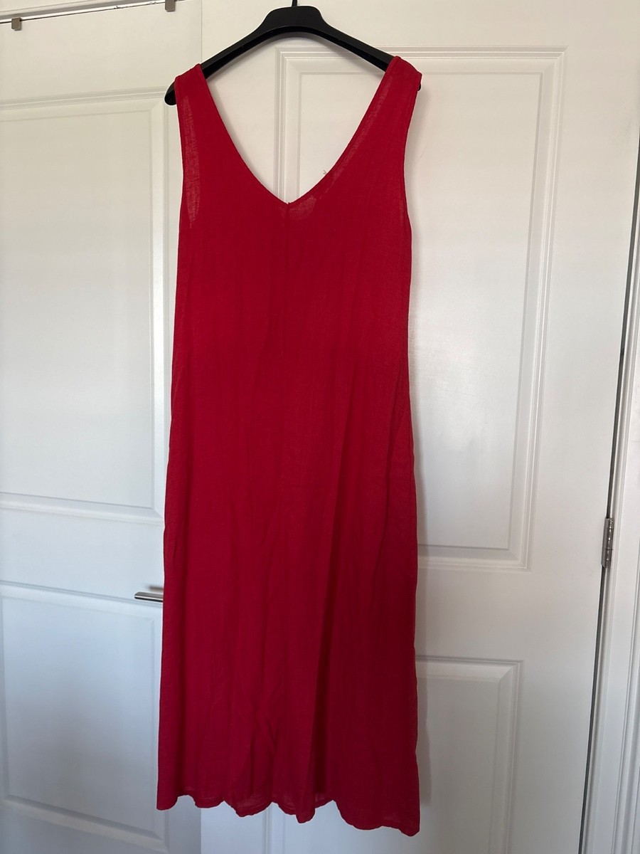 tomato red linen dress Rails Winslow Dress