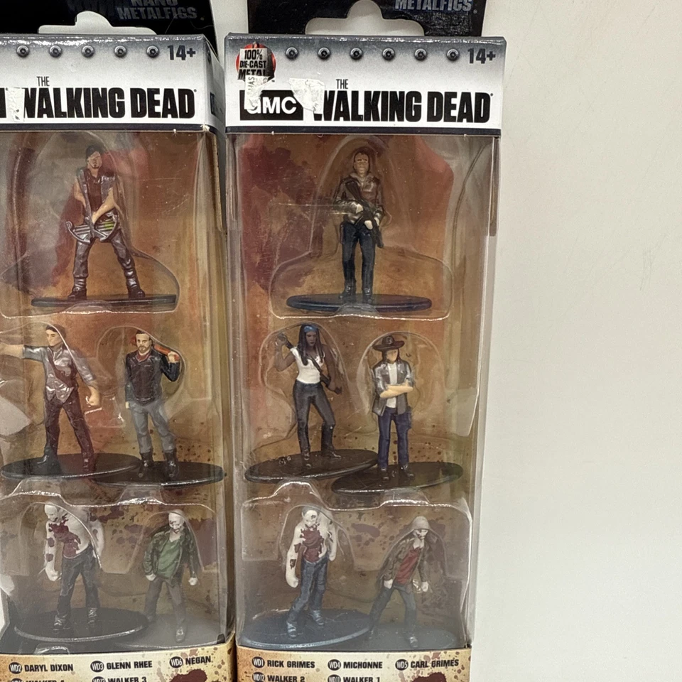 Nano Walking Dead Metalfigs - Dos paquetes de 5 Rick Grimes Daryl Dixon Negan Zombie Foto 4 de 4