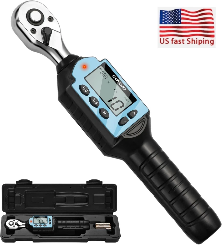 Digital Torque Wrench 1-10Nm (0.74-7.37 ft-lb) High-Precision 1/4-Inch Drive USA - Image 2 of 4