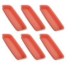  6PCS Rectangular Plastic Plant Saucers Tray - Window Sill Plant Tray - Drip