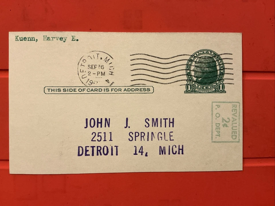 Harvey Kuenn🔥🔥MLB Debut: 1952 Detroit Tigers 🔥🔥AUTOGRAPH  Postcard 🔥🔥🔥 - Image 2 of 2